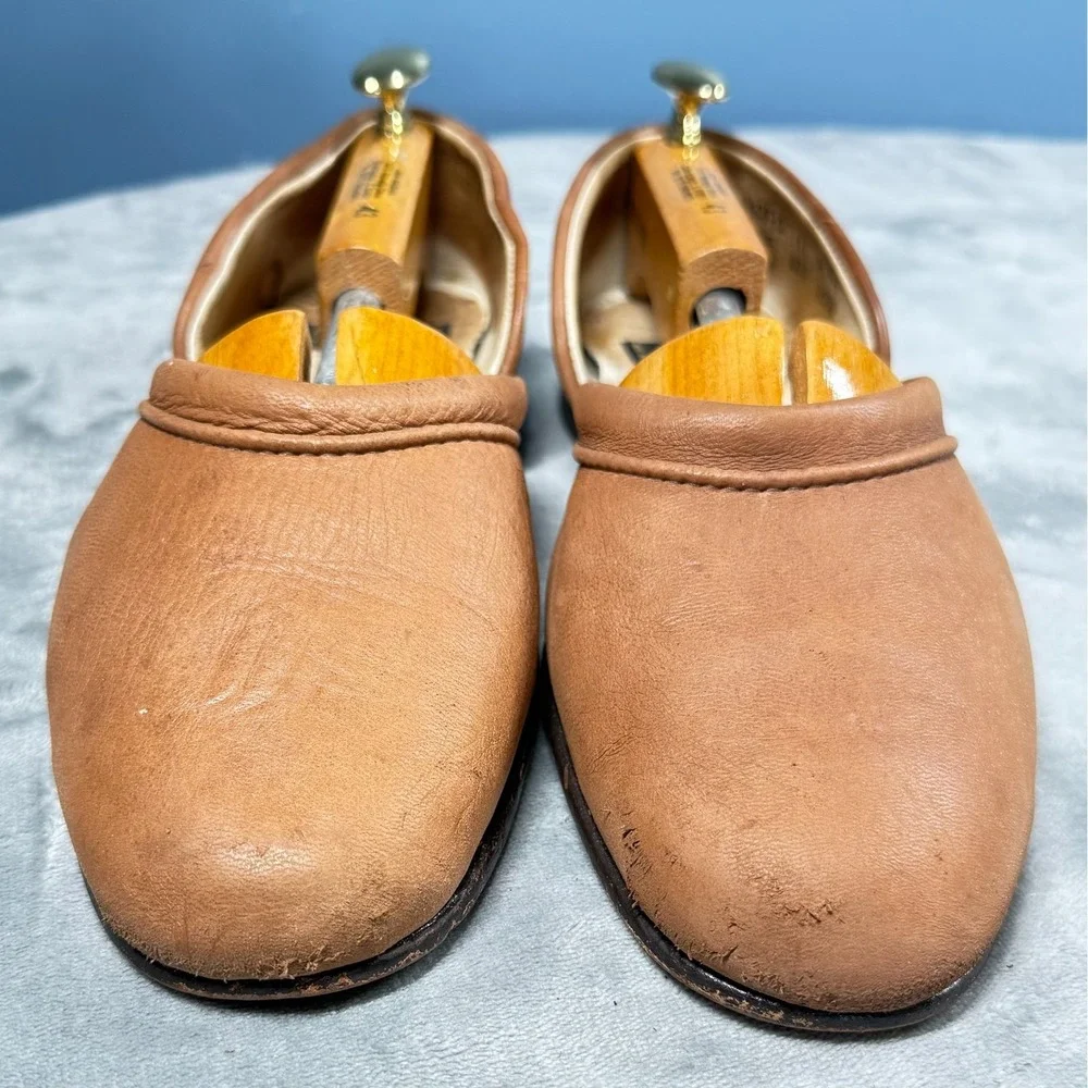 Sesto Meucci Mules Womens 11 M Brown Leather Slip On Made in Italy